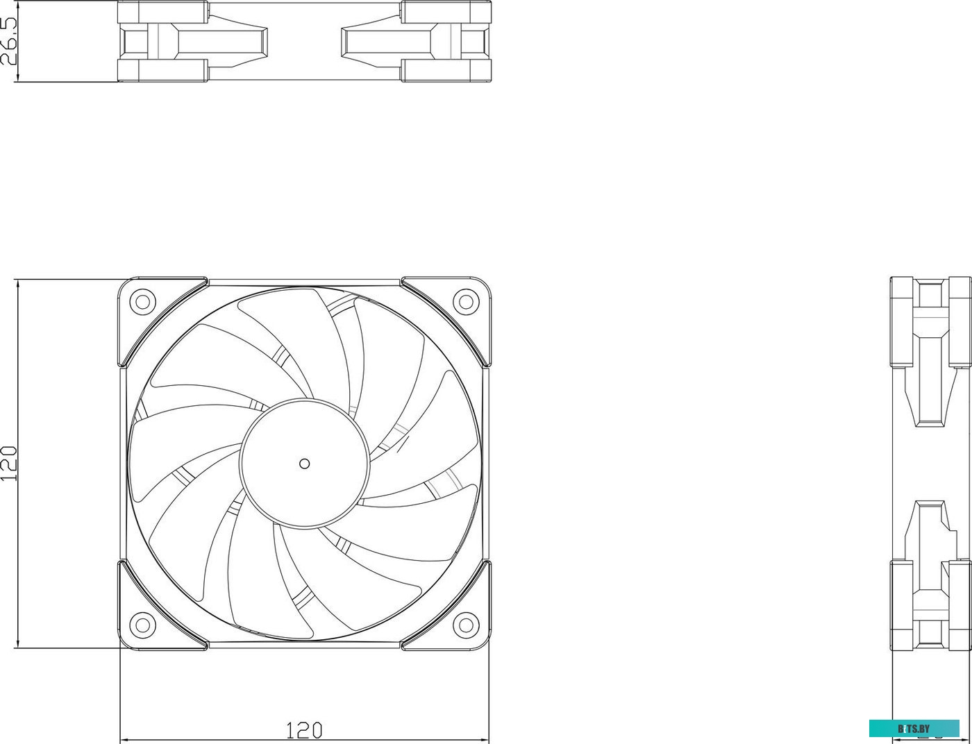 Вентилятор для корпуса Thermalright TL-C12-B