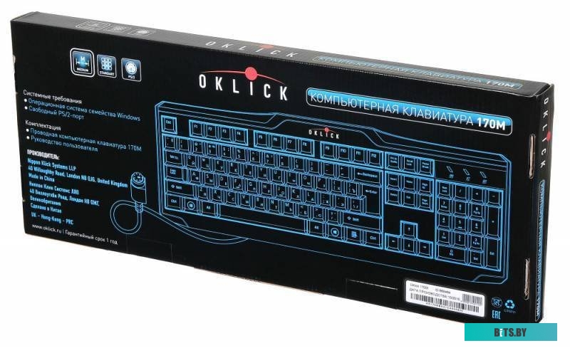 Клавиатура Oklick 170 M Standard Keyboard USB [866464]