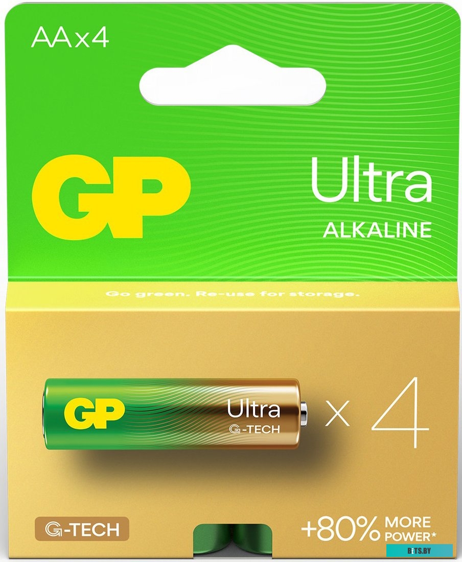 Батарейка GP Ultra Plus Alkaline 15AUPA21-2CRSB4 AA (4шт)