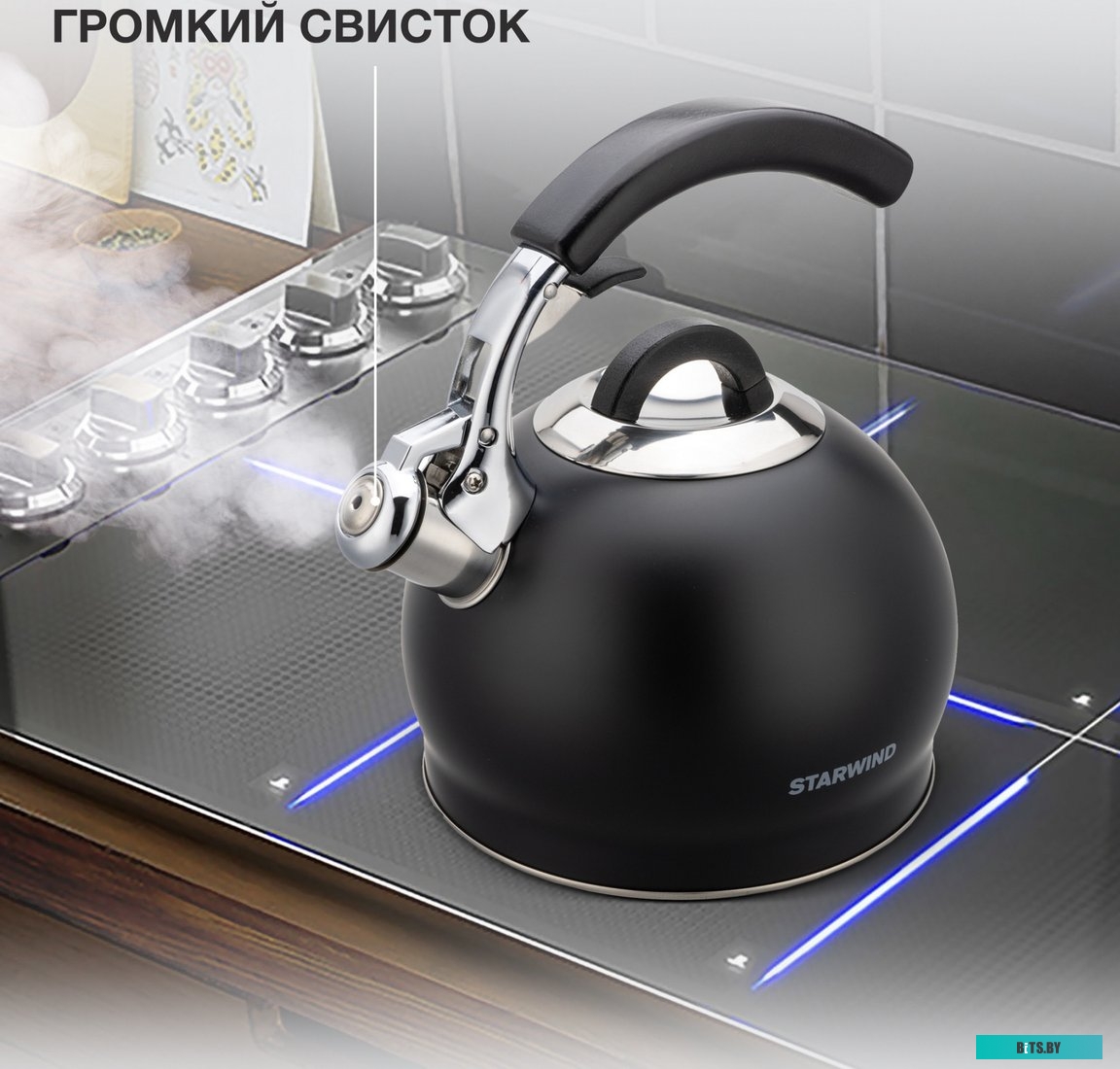 SW-CH1510 Чайник металлический Starwind Chef Concept черный