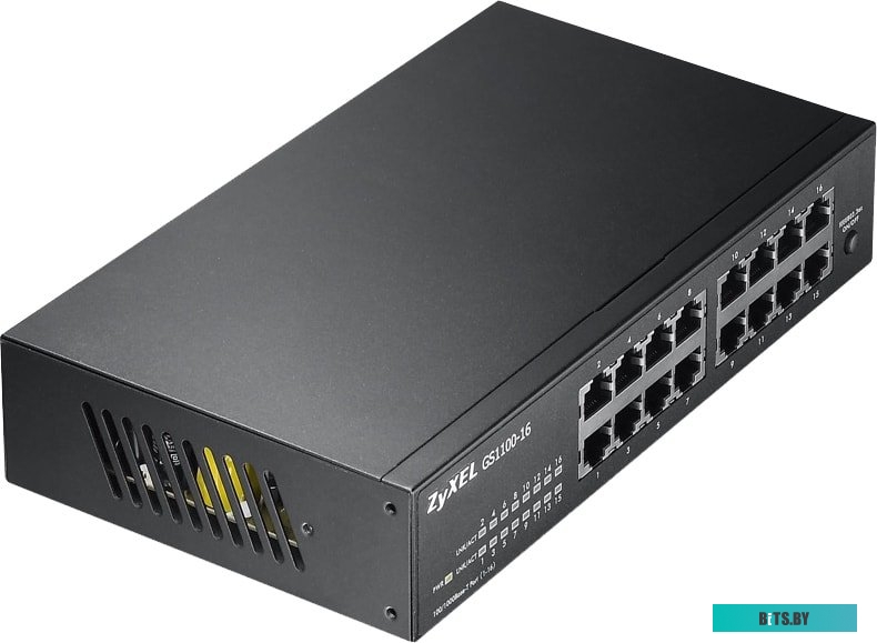 GS1100-16-EU0103F Коммутатор Zyxel GS1100-16-EU0103F 16x1Гбит/с неуправляемый