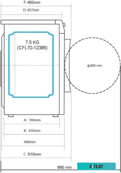 CFL70-12386BM3W White Стиральная машина CHiQ CFL70-12386BM3W White