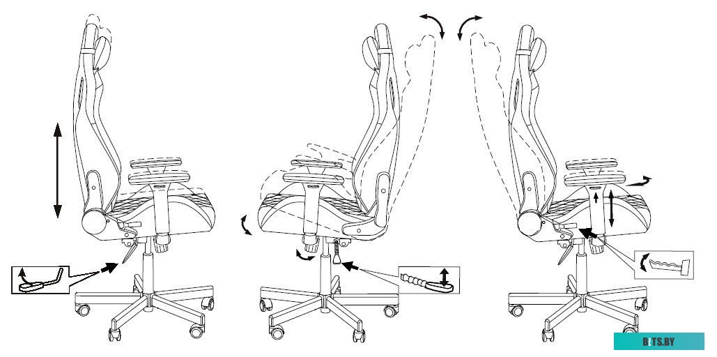 Офисное кресло (Стул) Бюрократ Outrider (черный) <KNIGHT OUTRIDER B>