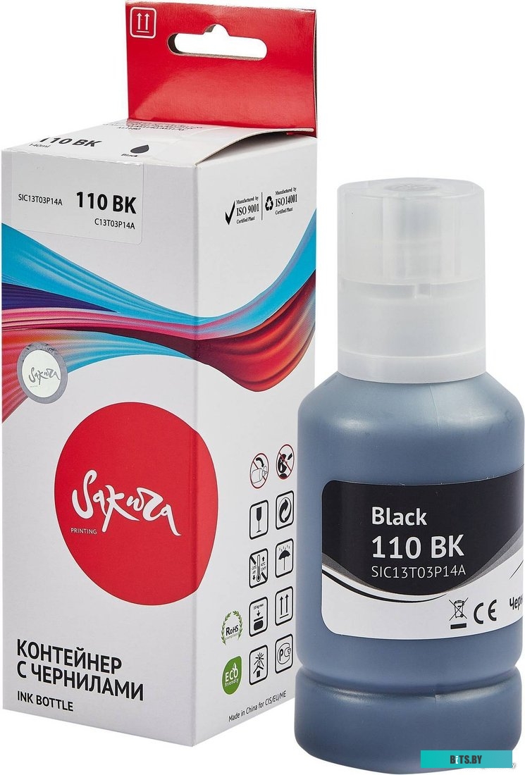 Чернила Sakura Printing SIC13T03P14A (аналог Epson 110 BK)