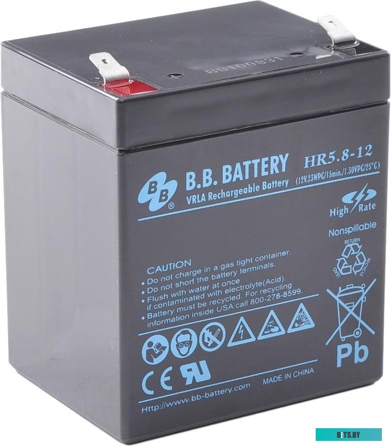 Аккумулятор для ИБП B.B. Battery HR5.8-12 (12В/5.3 А·ч)