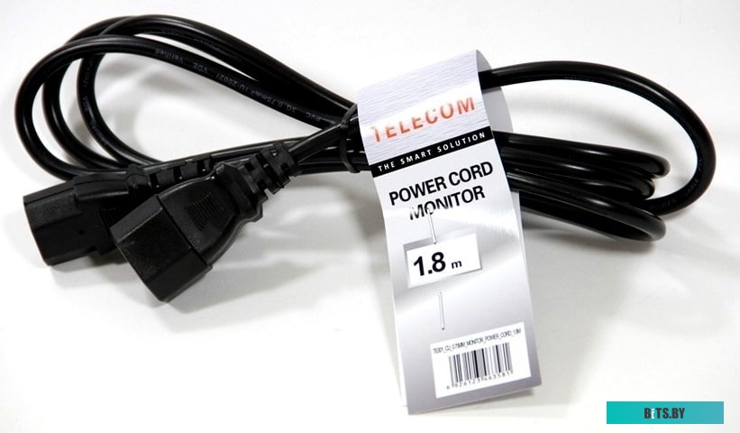 TE001-CU0.75-1.8M Кабель/ Кабель UPS - устройство 220V (IEC-320-C13/C14) <VDE>3G0,75mm2, 1,8m,медь,Telecom <TE001-CU0.75-1.8M>