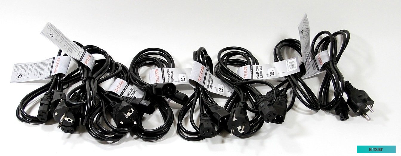 TE001-CU0.75-1.8M Кабель/ Кабель UPS - устройство 220V (IEC-320-C13/C14) <VDE>3G0,75mm2, 1,8m,медь,Telecom <TE001-CU0.75-1.8M>