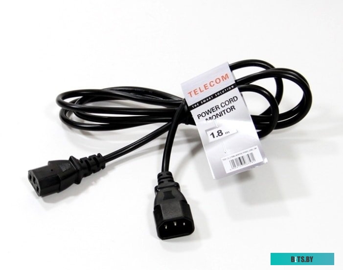 TE001-CU0.75-1.8M Кабель/ Кабель UPS - устройство 220V (IEC-320-C13/C14) <VDE>3G0,75mm2, 1,8m,медь,Telecom <TE001-CU0.75-1.8M>