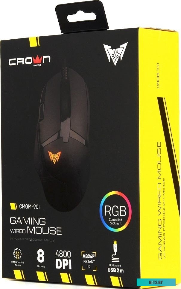 Мышь компьютерная игровая CROWN CMGM-901 CMGM-901