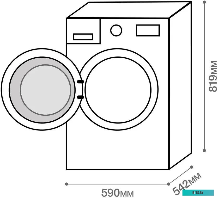 WDM 560 Встраиваемые стиральные машины Kuppersberg/ Встраиваемая стирально-сушильная машина, загрузка при стирке 7 кг, загрузка при сушке 5кг,  отжим 