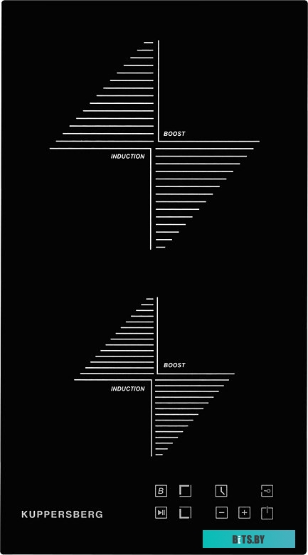 ICO 302 Индукционная домино Kuppersberg/ Индукционная независимая варочная поверхность стеклокерамическая, домино, ширина 30 см, 2 зоны индукционного 