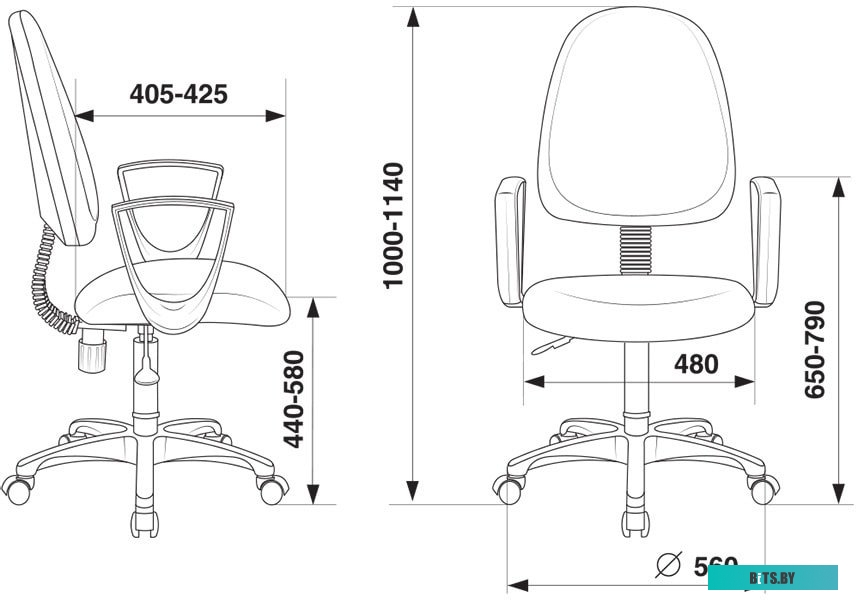Офисное кресло (Стул) Бюрократ CH-1300N/3C11 (черный)