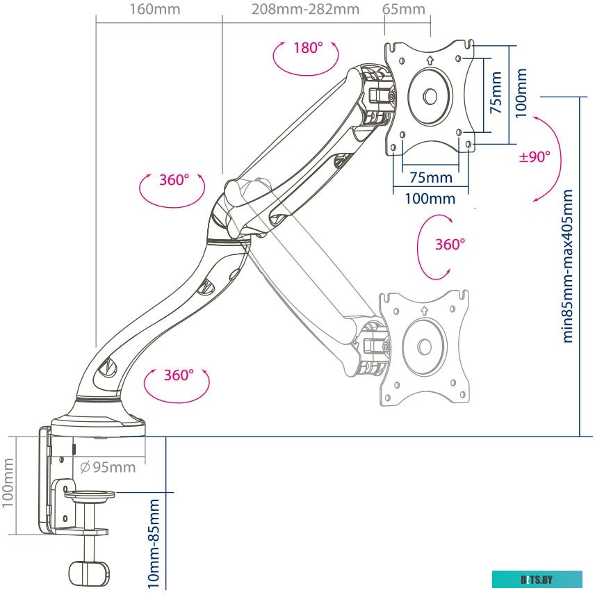 Кронштейн Arm Media LCD-T21 (белый)