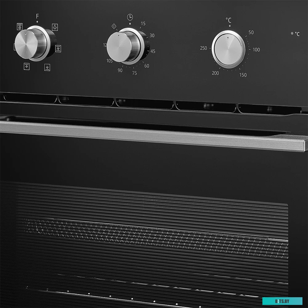 MOE 6006 Noir Встраиваемый электрический духовой шкаф MONSHER/ Электрический независимый духовой шкаф, 6 режимов: Нижний нагрев, Макси-Гриль с конвекц