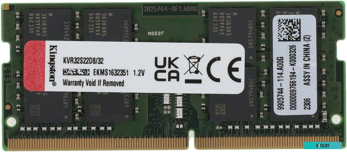 Модуль памяти Kingston 32GB DDR4 SODIMM PC4-25600 KVR32S22D8/32