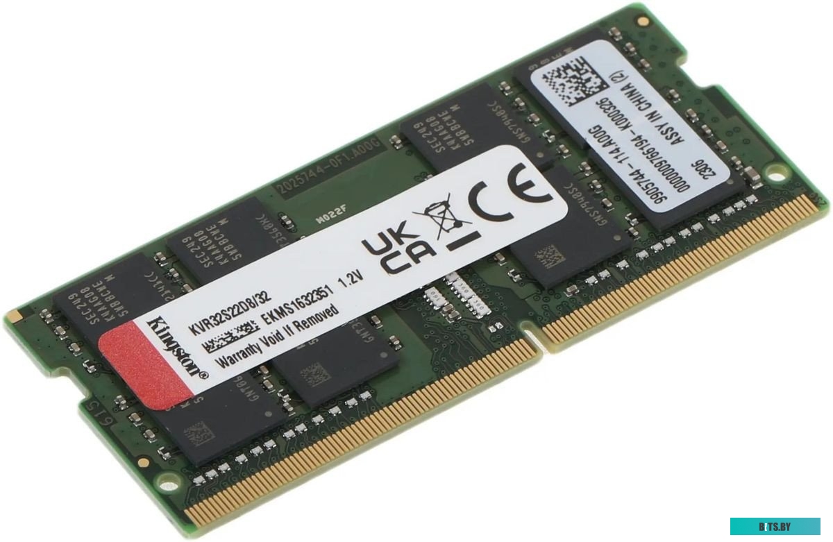 Модуль памяти Kingston 32GB DDR4 SODIMM PC4-25600 KVR32S22D8/32
