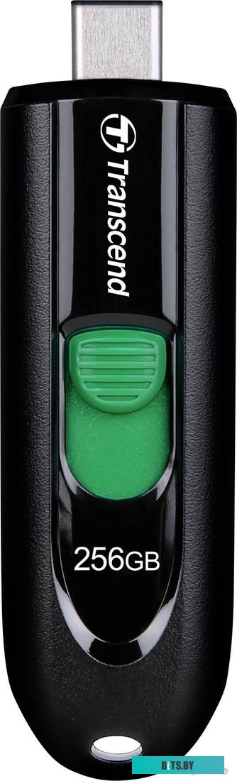 USB накопитель (Флешка) Transcend JetFlash 790C 256GB (черный/зеленый) <TS256GJF790C>