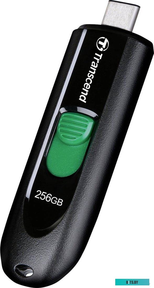 USB накопитель (Флешка) Transcend JetFlash 790C 256GB (черный/зеленый) <TS256GJF790C>