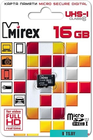 Карта памяти Mirex 13612-MCSUHS16 microSDHC 16GB