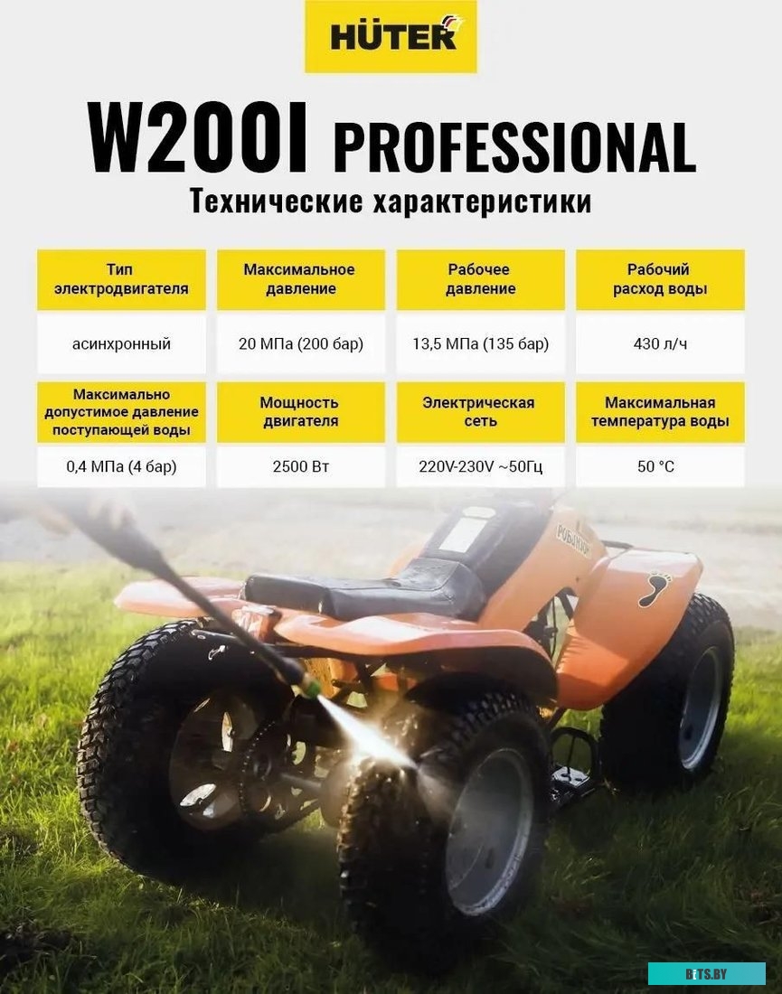 70/8/41 Мойка высокого давления Huter W200i PROFESSIONAL [70/8/41]