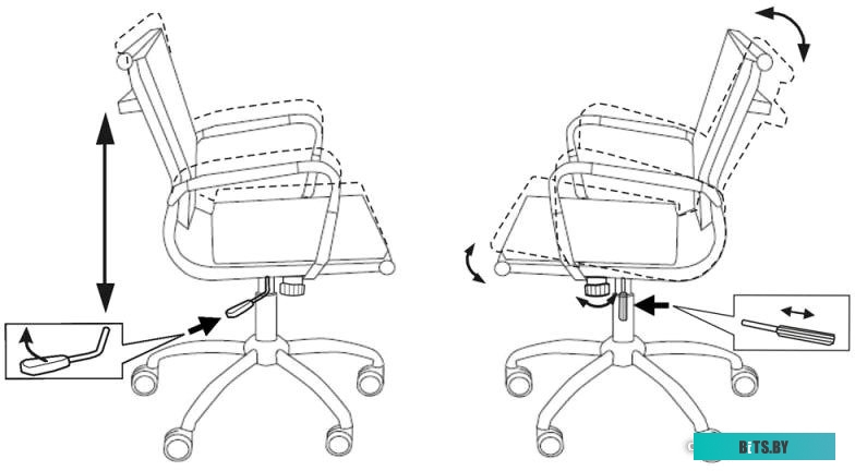 Офисное кресло (Стул) Бюрократ CH-993-Low/Black