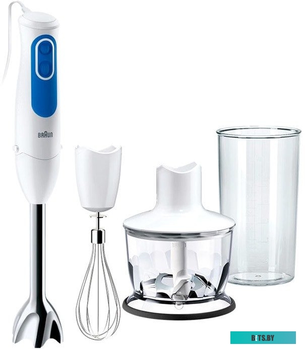 0X22111191 Блендер BRAUN MQ3045 APERITIVE,  погружной,  белый/синий