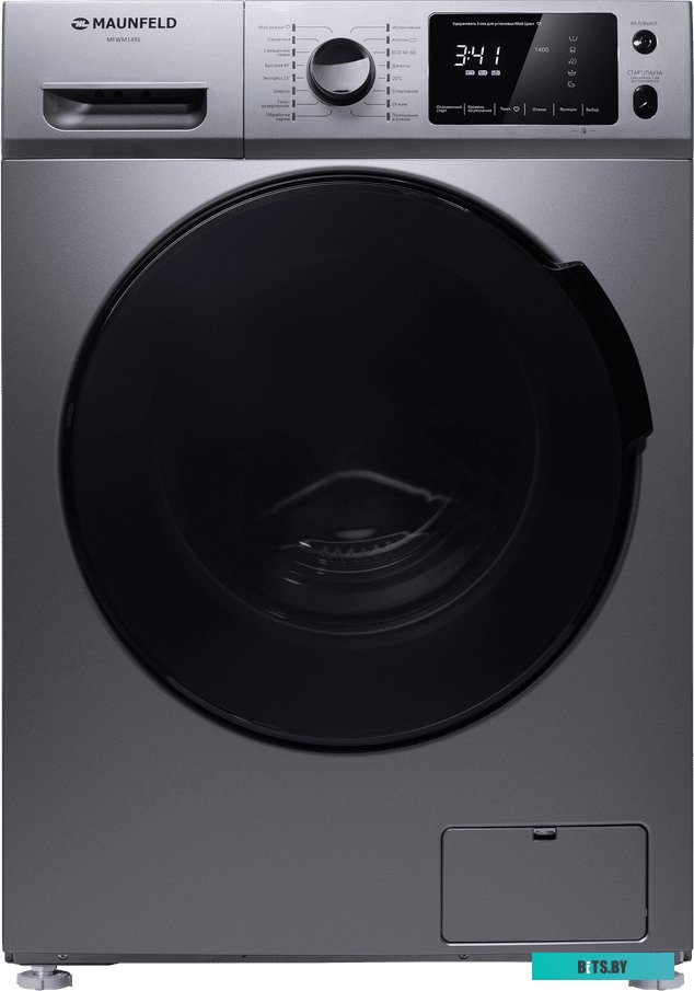 КА-00019002 Стиральная машина MAUNFELD MFWM149S, с фронтальной загрузкой, с паром, 9кг, 1400об/мин, инверторная