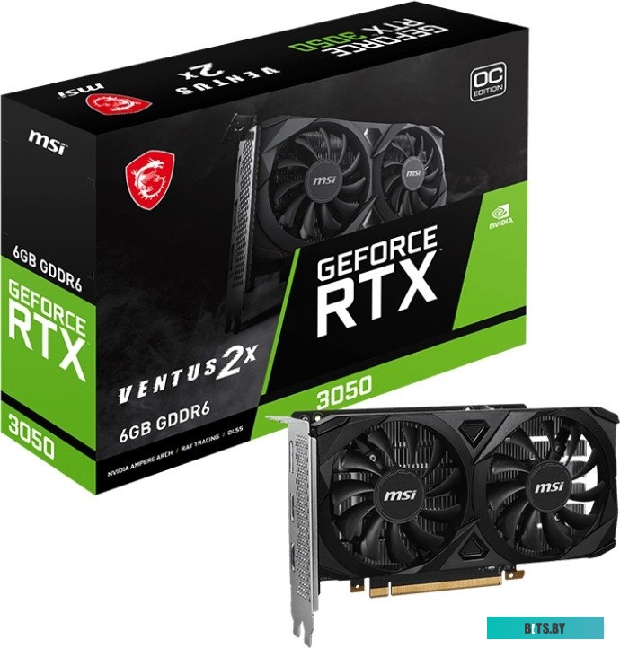 Видеокарта MSI GeForce RTX 3050 Ventus 2X 6G OC 3050 Ventus 2X 6G OC