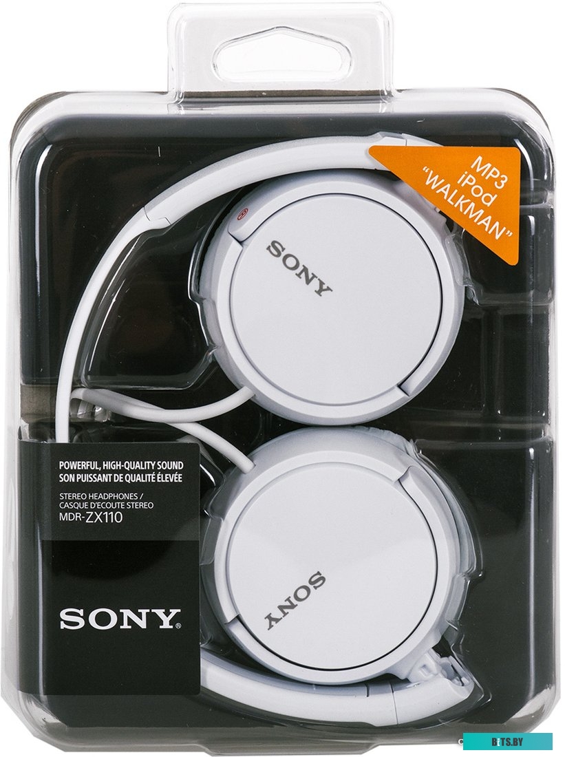 Наушники (Гарнитура) Sony MDR-ZX110 (белый) <MDRZX110W.AE>