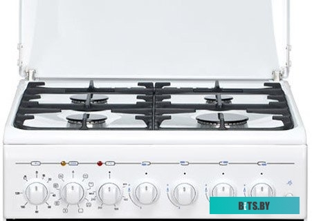 ПГЭ 5102-03 0023 Газовая плита GEFEST ПГЭ 5102-03 0023,  электрическая духовка,  металлическая крышка,  чугун, белый