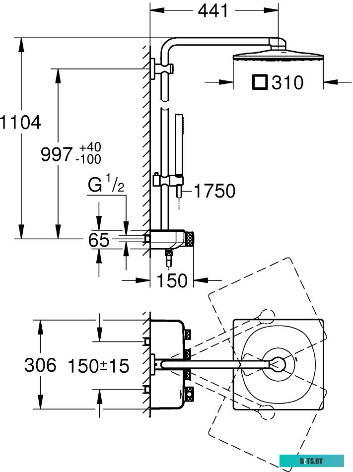Б-310 Холодильная витрина Бирюса Б-310 1-нокамерн. белый