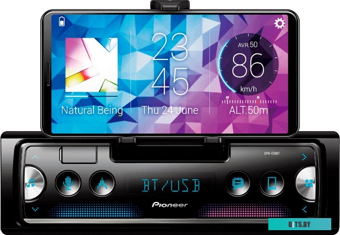 SPH-C10BT Автомагнитола Pioneer SPH-C10BT 1DIN 4x50Вт RDS