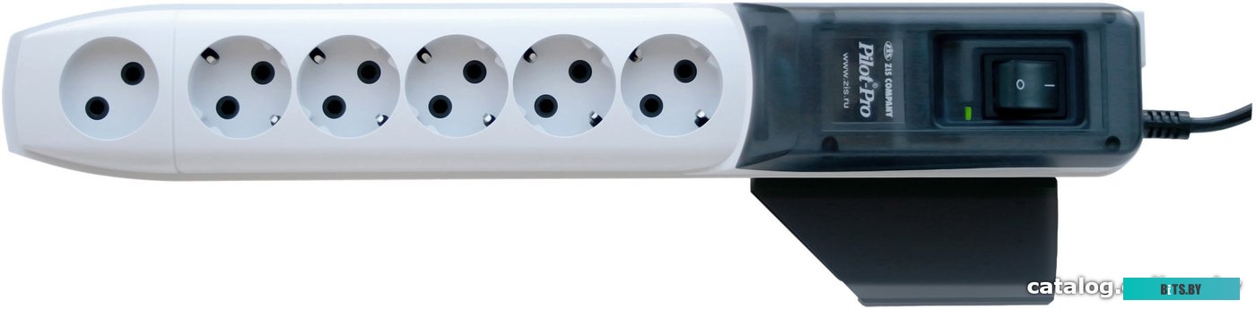 Сетевой фильтр (удлинитель) ZIS Pilot Pro 6 розеток, 7 м, белый
