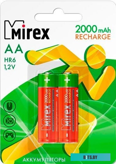 Батарейки Mirex AA 2000mAh 2 шт HR6-20-E2