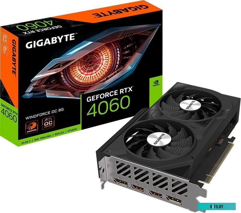 Видеокарта Gigabyte RTX 4060 8Gb GV-N4060WF2OC-8GD