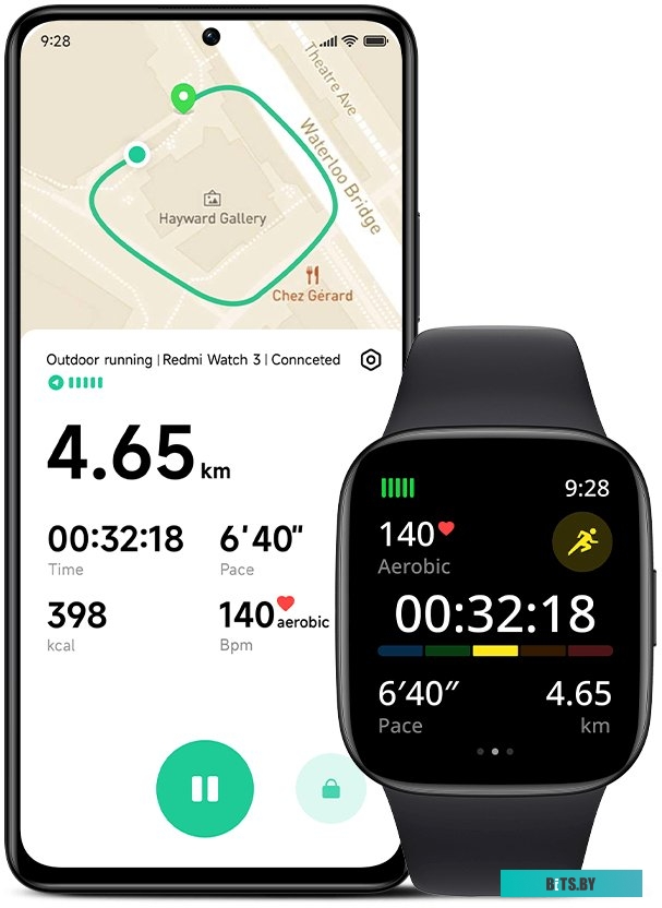 Xiaomi Redmi Watch 3 (черный, международная версия)