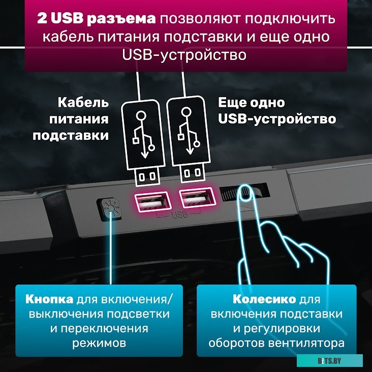 Подставка для ноутбука MIRU CP2004 Tristark RGB