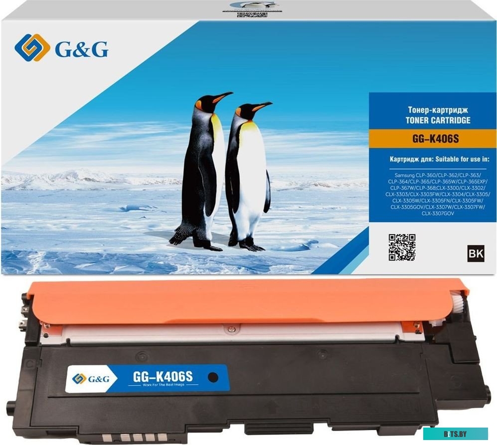 GG-K406S Картридж лазерный G&G GG-K406S черный (1500стр.) для Samsung CLP-360/362/363/365/367/368, CLX-3300/3302/3303/3304/3305/3307