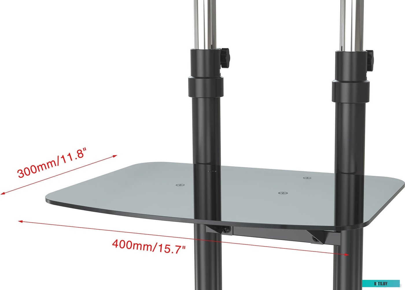 CS-ST04H Стойка для телевизора Cactus CS-ST04H черный 37"-70" макс.45кг напольный мобильный