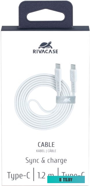 Кабель Rivacase Type-C Type-C PS6005 WT12 (1.2 м, белый) <4260403579534>