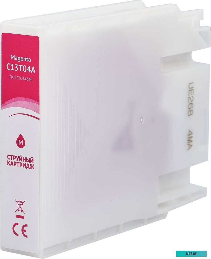 SIC13T04A340 Картридж струйный Sakura C13T04A340 (C13T04A M) SIC13T04A340 для Epson WorkForce PRO WF-C8690/C8190, пигментный тип чернил, пурпурный, 80