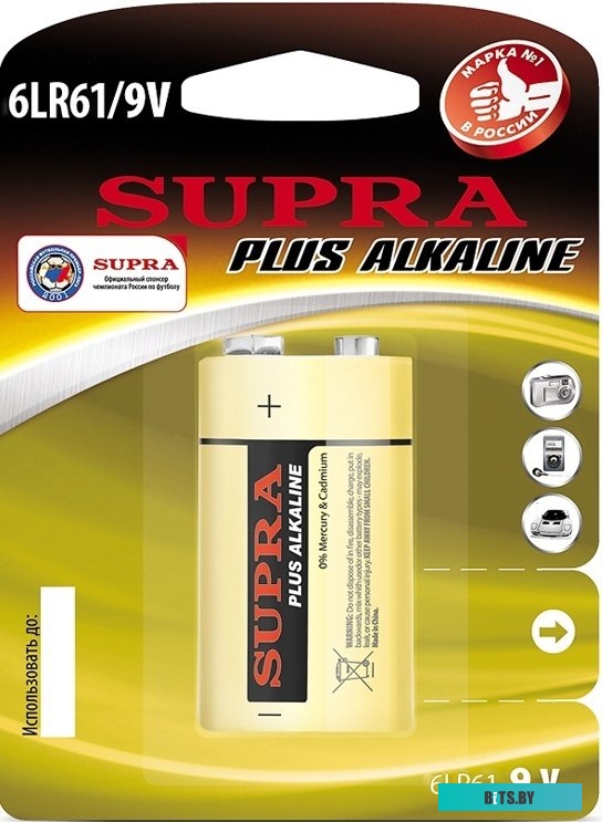 Батарейка Camelion 6LR61 Plus Alkaline BL-1 6LR61-BP1 1 шт