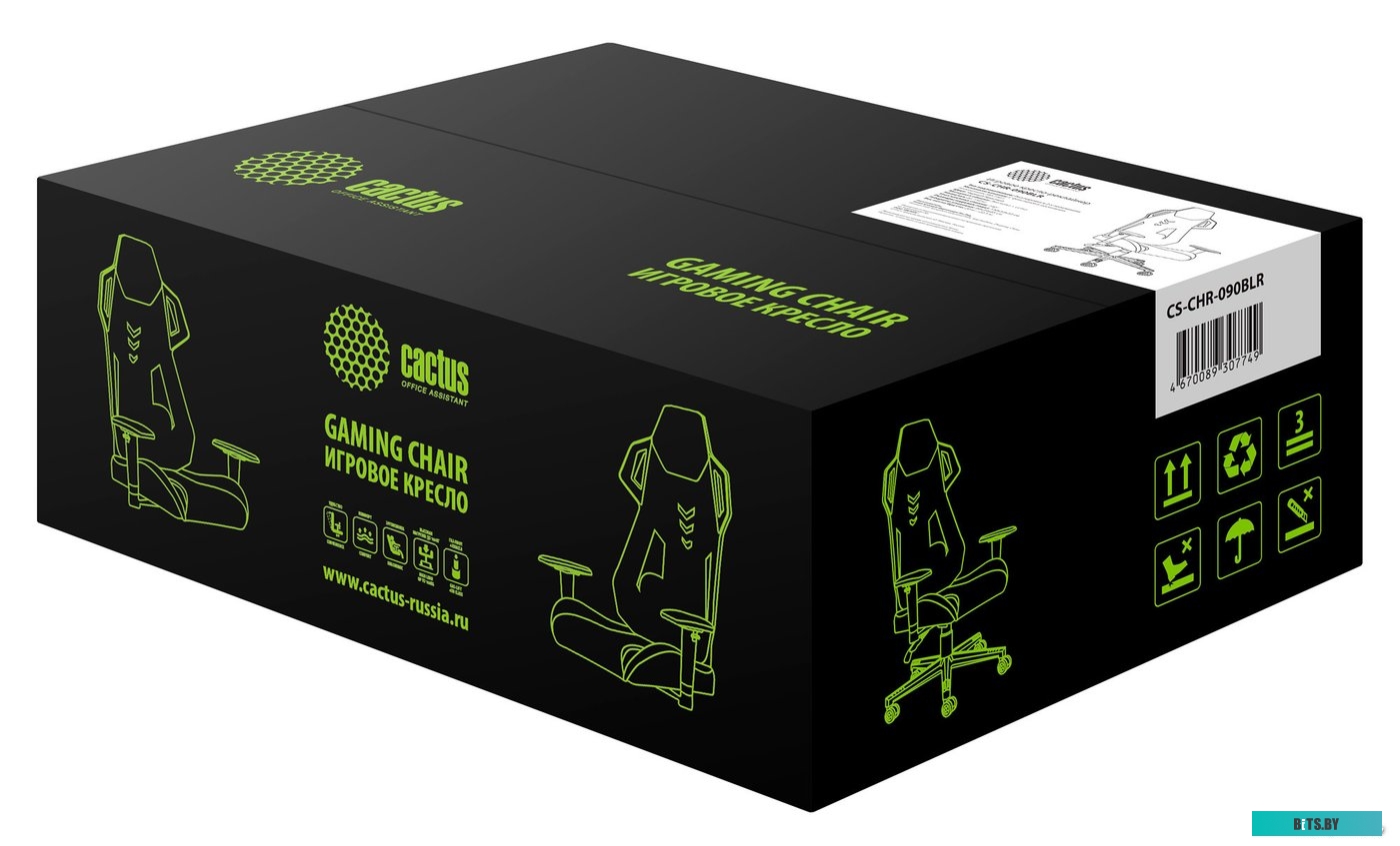 Кресло CACTUS CS-CHR-090BLR (черный/красный)