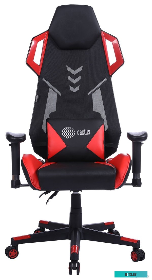 Кресло CACTUS CS-CHR-090BLR (черный/красный)