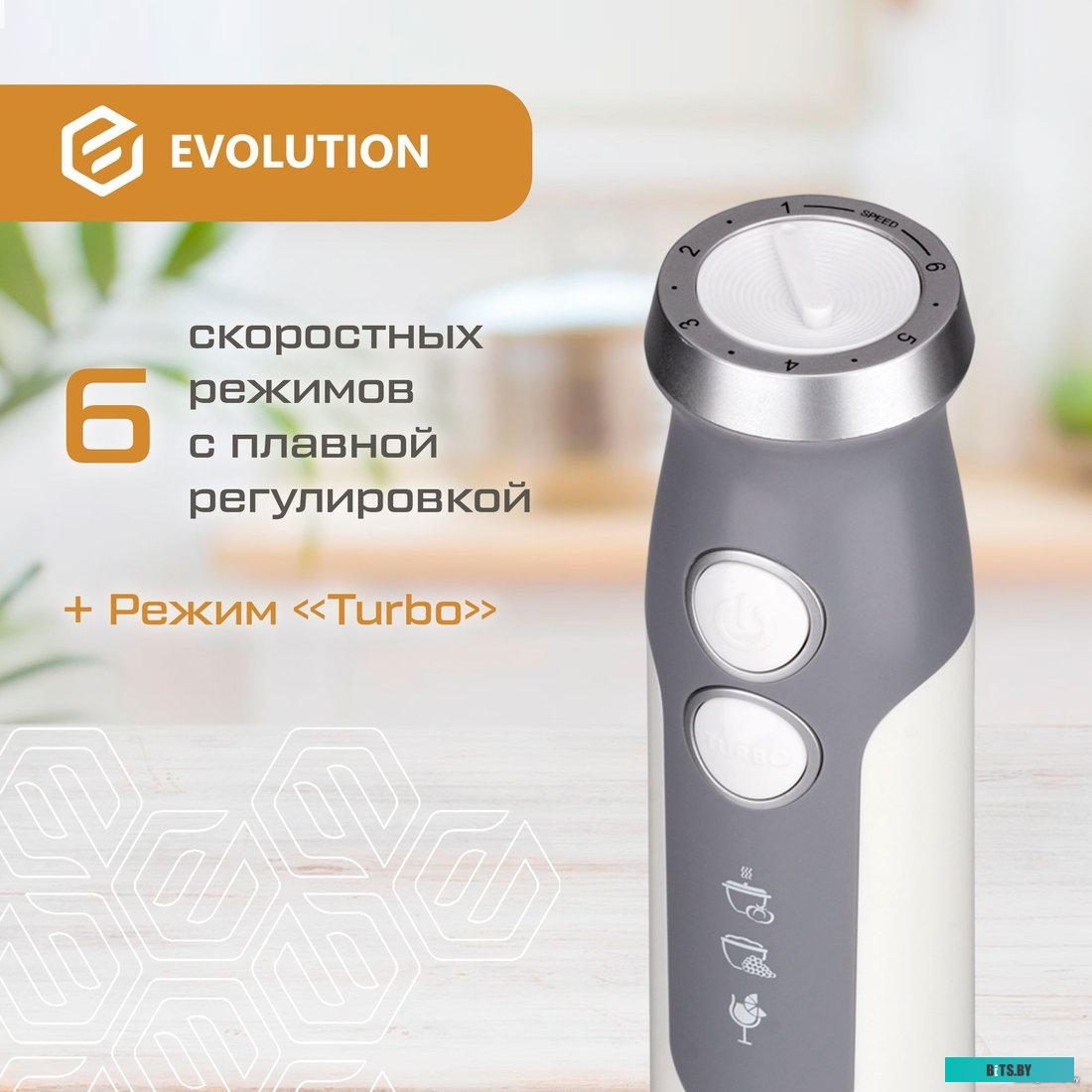 HBS-1342 Погружной блендер 3 в 1 Evolution HBS-1342 White