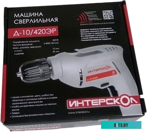 672.1.0.00 Дрель безударная ИНТЕРСКОЛ Д-10/420ЭР ПРОМО
