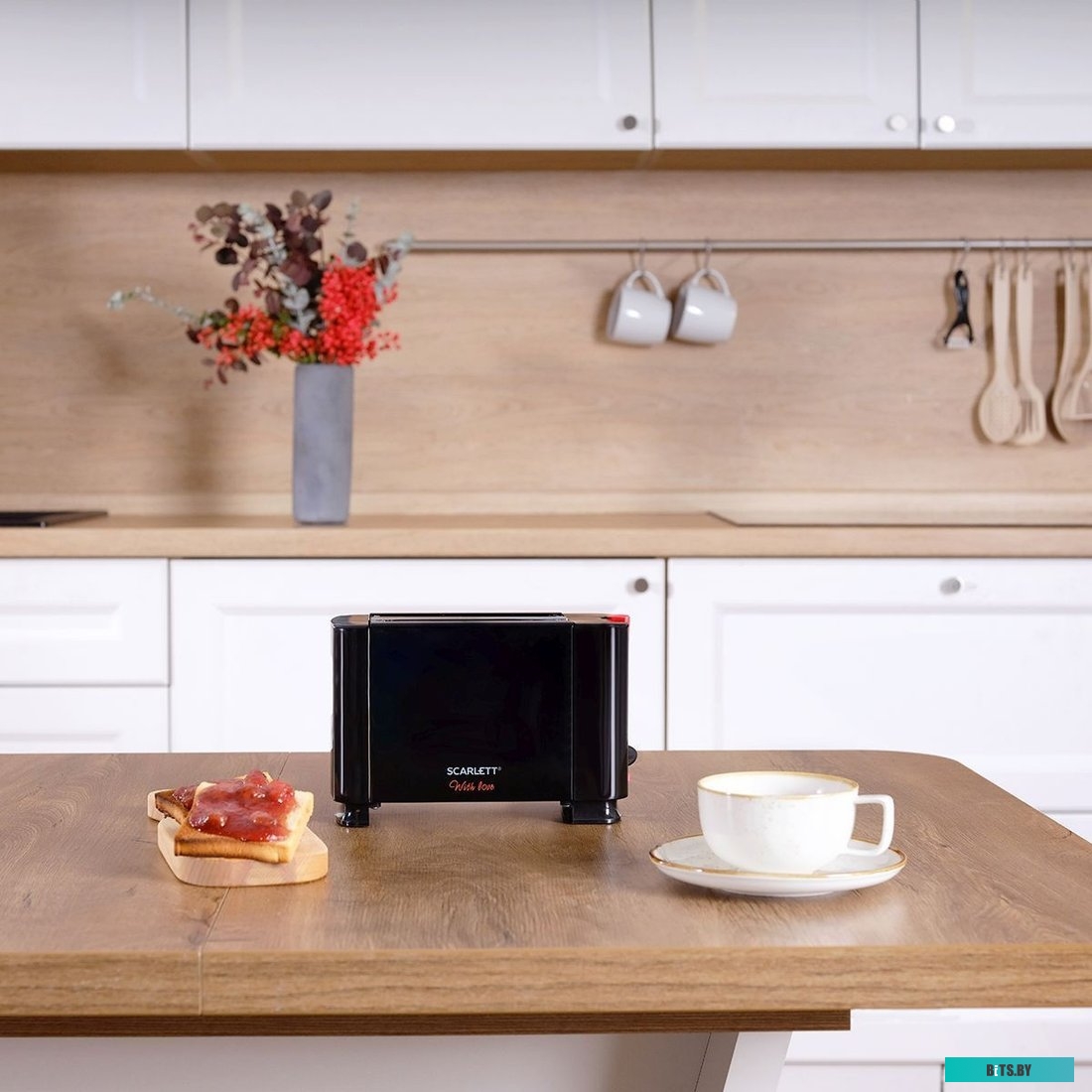 SC-TM11034 Тостер WITH LOVE SC-TM11034 BLACK SCARLETT