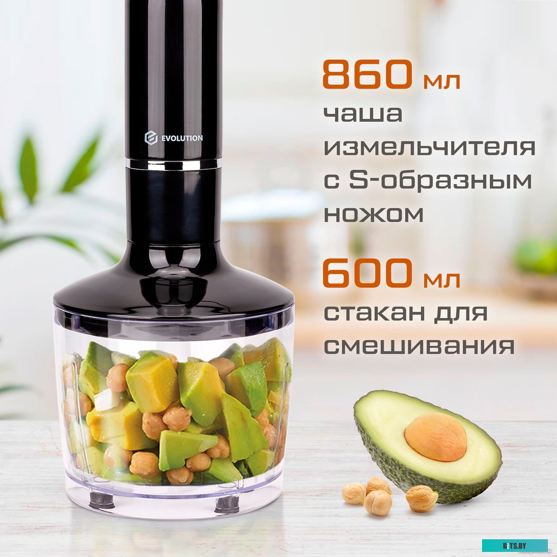 HBS-0642 Погружной блендер 4 в 1 Evolution HBS-0642 BLACK