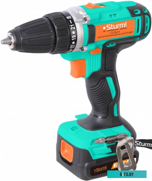 Дрель-шуруповерт Sturm CD3614 (с 2-мя АКБ, кейс)