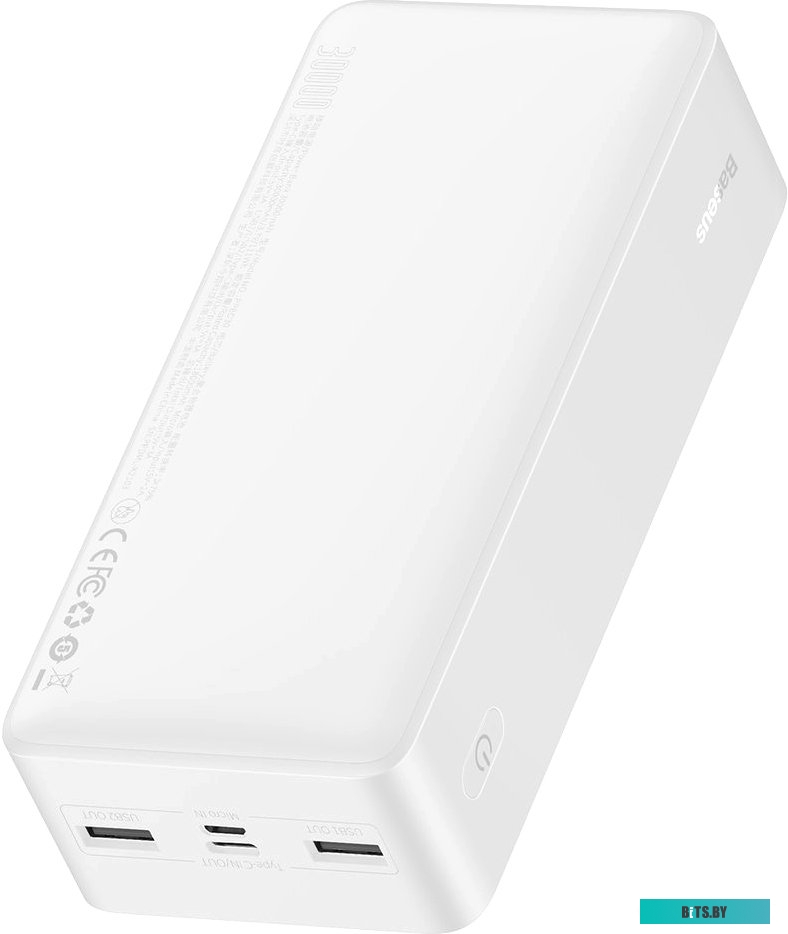 PPDML-K02 Bipow Digital Display Power bank 30000mAh 15WWhite Внешний аккумулятор Baseus PPDML-K02 Bipow Digital Display Power bank 30000mAh 15WWhite